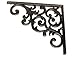Cast Iron Shelf Brackets Braces 9.25 x 7.5 Inch Rustic Antique Scroll Style Set of 2