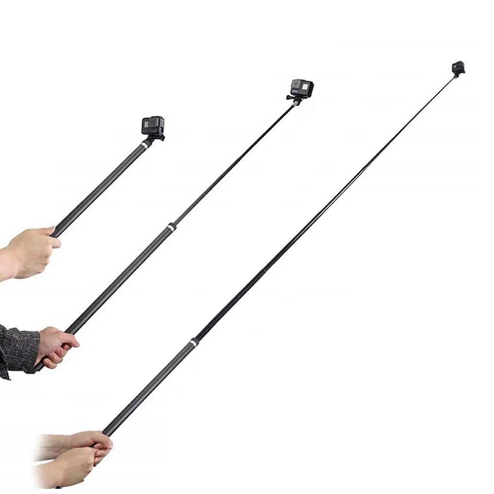 NMD&LR Carbon Fiber Selfie Stick, Super Long 3m Panoramic Action Camera, Extendable Telescopic Rod, Adjustable Portable Selfie Stick, Suitable For GoPro Xiaoyi