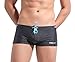 WUAMBO Men's Solid Swimming Shorts Fashion Swimwear, #1 Black, US L/Asia XXL(Waist:35