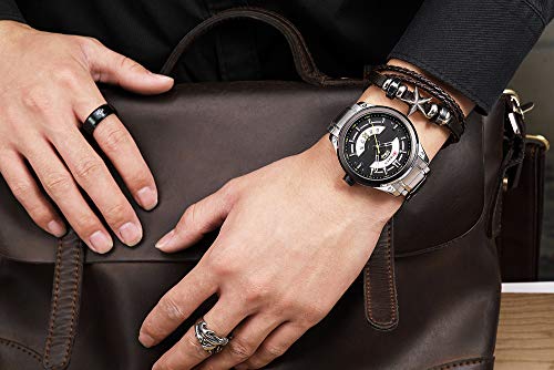 Reloj de pulsera Curren para hombre de cuarzo, correa de acero inoxidable, esfera redonda - Imagen 6