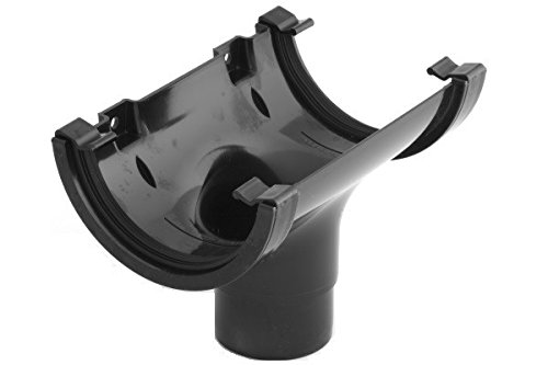 Swish SRO1 Half Round Guttering Running Outlet 114mm (Black)