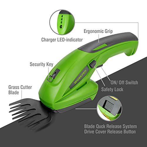 1 WORKPRO+Cordless+Grass+Shrubbery+Trimmer