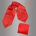 Dan Smith Red Cravat Tie For Men Ascot Handkerchief Satin Solid Self Classic Ascot Scarf Handkerchiefs Business Drc1E01A Red