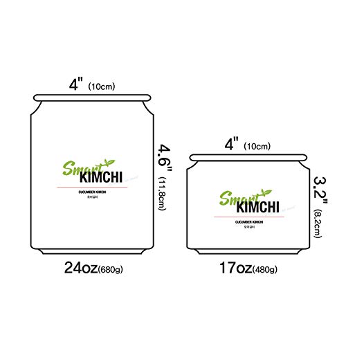 SMART KIMCHI Authentic Korean Kimchi Set 4.25lbs. (17oz x 4 Leakproof