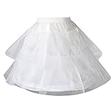Dresstore Girls Petticoat Flower Girl Crinoline Skirt Wedding Slip White-A