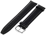 Hadley-Roma Men's MSM881LA-200 20-mm Black Oil-Tan Leather Watch Strap