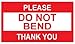 300 Labels - Please, DO NOT BEND Sticker Labels, 3 x 2 inch Rectangle Do Not Fold Labels for Handling Instructions, Shipping Warning, Fragile Shipments