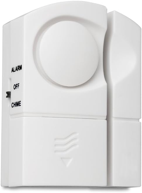Magnetic Door Window Sensor Alarm - Twin Pack - Wireless Burglar Alarm System - Window Open Siren 130dbs or Chime - Home Security