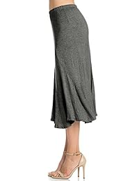 Moda California falda con volantes elásticos en la cintura para dama (S-XXXL)