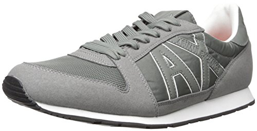 A|X Armani Exchange Men s Retro Running Fashion Sneaker, Castor Grey, 44 EU/11 M US