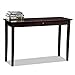 Yaheetech Wood Console Table for Entryway/Hallway, Sofa Table with Drawer and Storage Shelf, Black