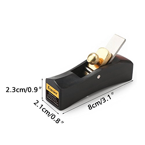Ebony Hand Planer, 0.3 inch Blade Width EnPoint Woodworking Hand Plane Craftsman Planer Curved Bottom Concave Wood Small Plane for Joinery Woodcraft Guitar Violin Viola Cello Wooden Music Instrument