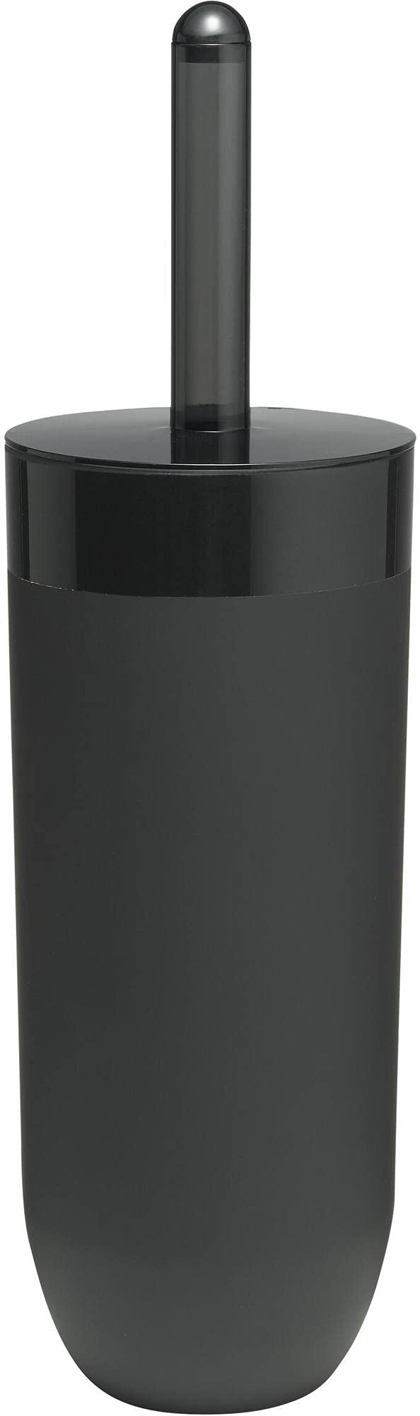 Sealskin Bloom Toilet Brush and Holder, ABS, Black, 10.5 x 36 x 10.5 cm