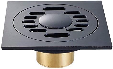 MARGUERAS 1PCS Black bronze copper material square deodorant floor drain (Type 2)