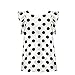 Shouhengda Women Chiffon Polka Dot Blouse Ruffle Sleeve Office Lady Shirts
