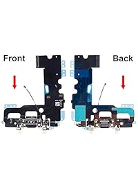 Conector Dock para iPhone 7 puerto de carga flexcable 2 x micrófono y altavoz botón de inicio de antena Conector instalados incl 3 x Destornillador MMOBIEL