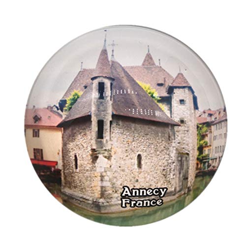 Annecy France Réfrigérateur Aimant 3D Cristal en Verre Touristique Ville Voyage Souvenir Collection Cadeau Fort Réfrigérateur Autocollant
