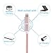CONCAWAY 2 in 1 Lightning and Micro USB Cable, 3.3FT/1M Tangle Free Nylon Braided Charging/Sync Cables for iPhone/iPod/iPad and micro USB enable devices (rosegold)
