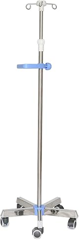 Morimoe IV Drip Stand Stainless Steel Adjustable Height 200cm 4 Hooks view 1