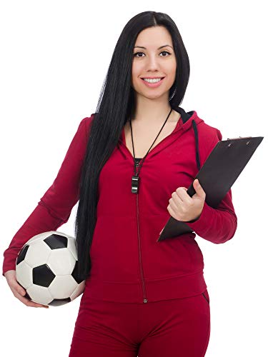 image for Mudder 6 Pack Plastic Sports Coach Whistles with Lanyard(6 Pack)