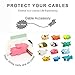 Koxuky Cute Animal Bite Cable Protector 12 Pack, Cable Buddies Animal Cord Protector Compatible for iPhone iPad Charging Cords Protection