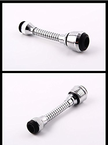 Castuvy 360-Degree Rotary Duplex Faucet Water-Saving Device, Anti-Splash Faucet, Water Saving Flow 2.0 GPM, Silver Chrome, Two Kinds of Specifications, Sets of 4