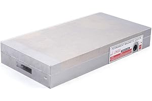 PLOCVB Rectangular Permanent Magnetic Chuck for Surface Grinder, 6in x 12in Fine Pole Machining Workholding Permanent Tool, Powerful Sealed Chuck for Grinding Machine, ench Drill, Tapping Machines