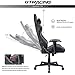 GTRACING Ergonomic Gaming Chair,Racing Office Computer Chair,Home Office Chair,High Back Gaming Desk Chair with 4D Adjustable Arms,Heavy Duty Metal Base,Swivels Reclines black and white