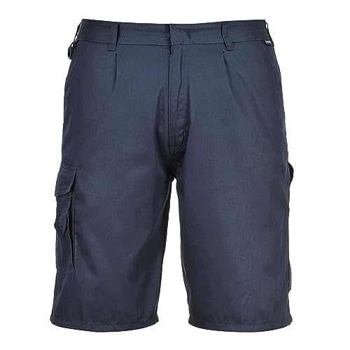 Portwest S790 Herren Hochleistungs-Komfort-Kampf-Cargo-Arbeitsshorts Marineblau, M