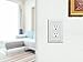 SleekLighting Pack of 4 Wall Plate Outlet Switch Covers | Classic White Beadboard Wall plates| Variety of Styles: Decorator/Duplex/Toggle/Blank / & Combo | Size: 1 Gang Receptacle