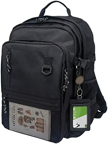 Tapking リュック レディース メンズ メッシュポケット リュックサック ナイロン 定期入れ付属 シンプル 大容量 軽量 防水 バックパック 通勤 通学 ブラック Tapking リュック レディース メンズ メッシュポケット リュックサック ナイロン 定期入れ付属 シンプル 大容量 軽量 防水 バックパック 通勤 通学 ブラック