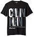 Calvin Klein Jeans Men's Short Sleeve Overlapped Logo Crew Neck T-Shirt