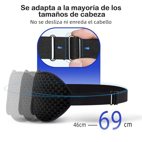 INNELO Antifaz para Dormir con Peso Mejorado de 130 g, Antifaz 3D para Mujeres y Hombres, Transpirable y Cómodo, Alivio de la Presión, 100% Bloqueo de Luz, para Dormir y Viajar, Negro