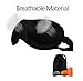 Iconic Contoured Sleep Mask Blocks Out Light, Improves Sleep for Travel, Daytime Rest. Memory Foam Eye Cavity, Adjustable Strap Fits All Sizes, Breathable Fabric, Black. FREE Travel Pouch & Ear Plugs