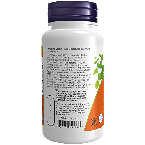 Now Foods: Testojack 100 Male Performance Formula, 60 vcaps