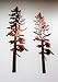 Two Pine Trees Metal Wall Art Decor 10