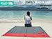 BEARZ Outdoor Pocket Blanket - Beach Blanket Waterproof Sandproof, Picnic Blankets Waterproof Foldable, Lightweight & Compact for Hiking, Camping, Travel, Festival Accessories (Red)