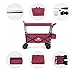 Goplus Collapsible Folding Wagon Cart, Utility Garden Cart Collapsible Outdoor Trolley with Sun/Rain Shade, Push Bar for Shopping, Beach, Lawn, Sports