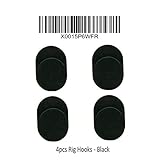 Aubaddy Ring Hook Bracket Sticky Replacement for Car Phone Mount Homes Offices and more (4pcs - Black)