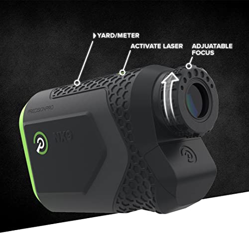 Precision Pro NX9 Golf Rangefinder with Slope Golf Range Finder Golfing Laser 900 Yard
