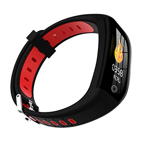 Nesee Fitness Tracker, Bluetooth 4.0 Heart Rate Monitor Bracelet, IP68 Waterproof, Touch Screen, Smart Wristband, Pedometer Sports Activity Tracker Smart Watch for Android and iOS Smartphone (Red)