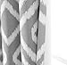 Blackout Curtains 96 Length for Living Room, Ikat Fret Pattern Gray Blackout Window Curtains, Thermal Insulated Grommet Top Window Treatment Draperies (2 Panel, 96
