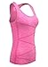 VANIS Women's Yoga Tank Tops Built in Bra Stretchy Activewear Tops Long Workout Shirts Racerback Quick Dry
