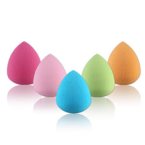 Amanda Makeup Sponge Set Blender Beauty, Foundation Blending Sponge, Flawless for Liquid, Creams, and Powders, Multi Color Makeup Sponges（5 Pcs）