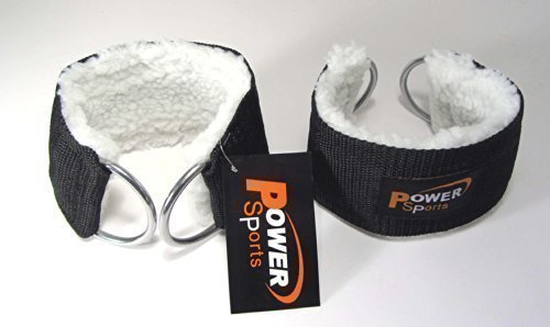 Nws PYTHON Foot/Flex Ankle Strap's Wool Padding Sold (1 Pair) Cable Machine Mult-Gym Attachment with D-Rings Unisex-adult Workouts Easy hook on for a Fast Quick fit Kickboxing,Tae-Kwon-Do