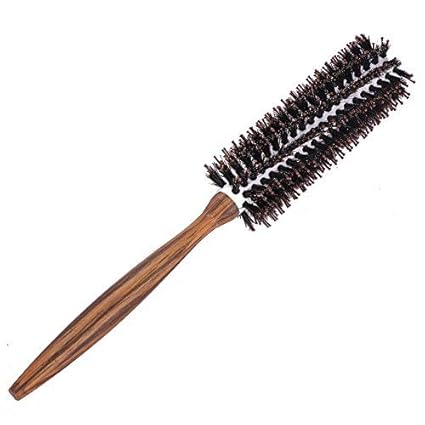Rundbürste Holz Antistatisch Naturborsten Frauen Männer Borsten bequem Haarbürste Lockiges Haar Haarkamm weich für langes dic