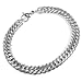 Stainless Steel Tight Double Link Curb Chain Bracelet 8mm