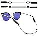 maxin 2Pack Adjustable Eyewear Retainer, 16 inches No Tail Sunglass Straps, Sunglasses Holder,Sunglasses Retainer (Black)