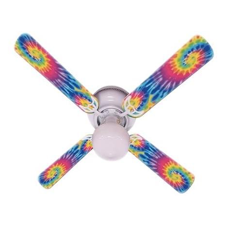 Ceiling Fan Designers Ceiling Fan Psychedelic Tye Dye Funky Tie