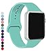 a8Miss Apple Watch Band, Silicone Replacement Iwatch Bands Series 1, Series 2,Series 3 (38mm S/M, Mint Green)